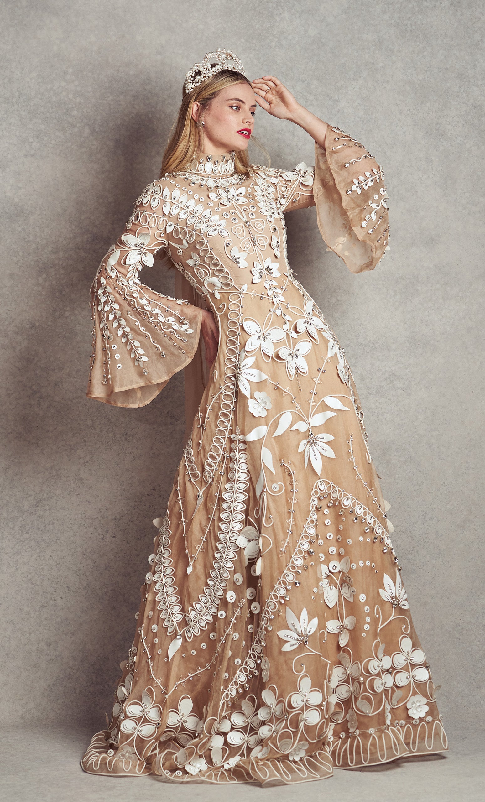 Sofia Bridal Gown | V1-C1 | Nude/Off White |