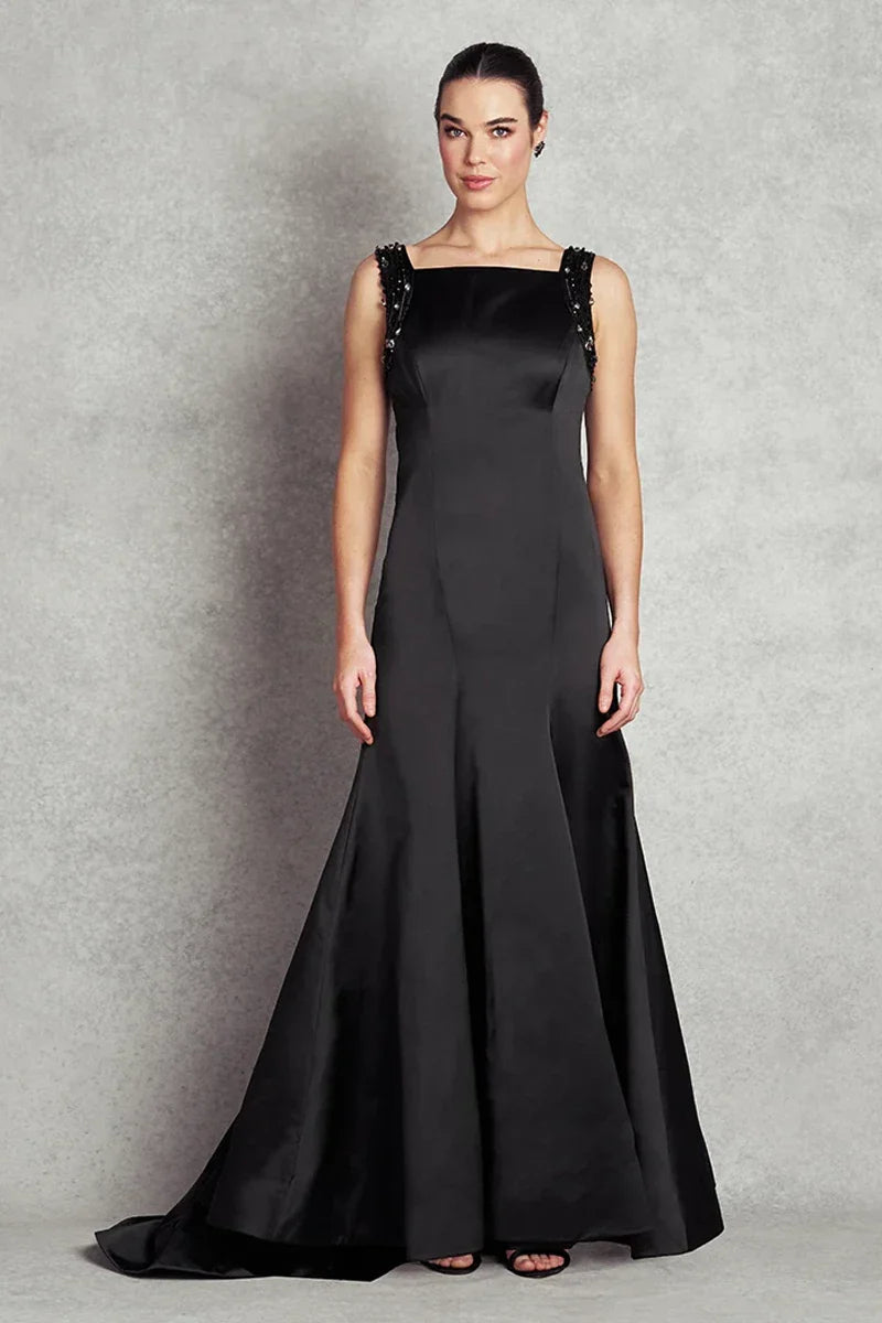 Precious Angel Gown - Black with Crystal